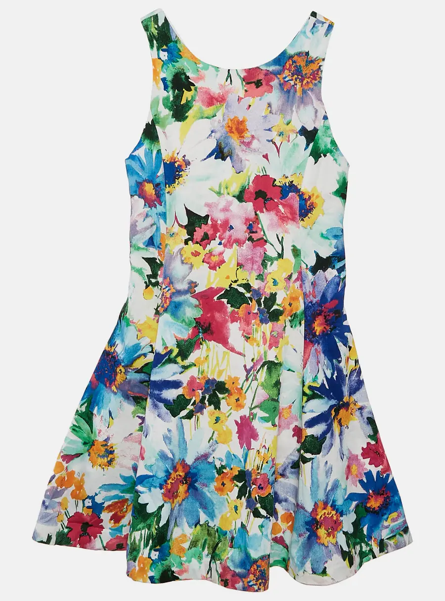 Polo Ralph Lauren Kids Multicolor Floral Print Cotton Dress 6 Yrs