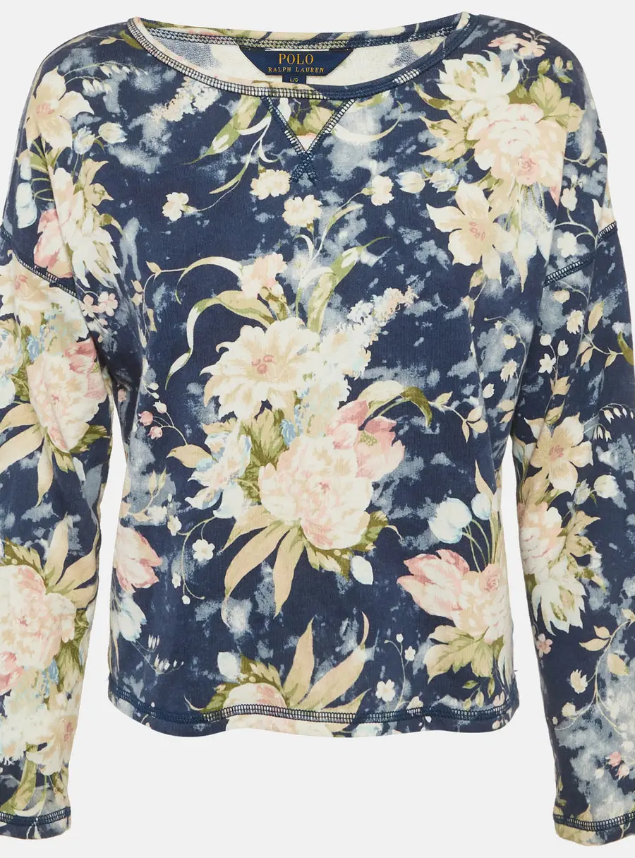 Polo Ralph Lauren Girls Blue Floral Print Top 12-14Yrs