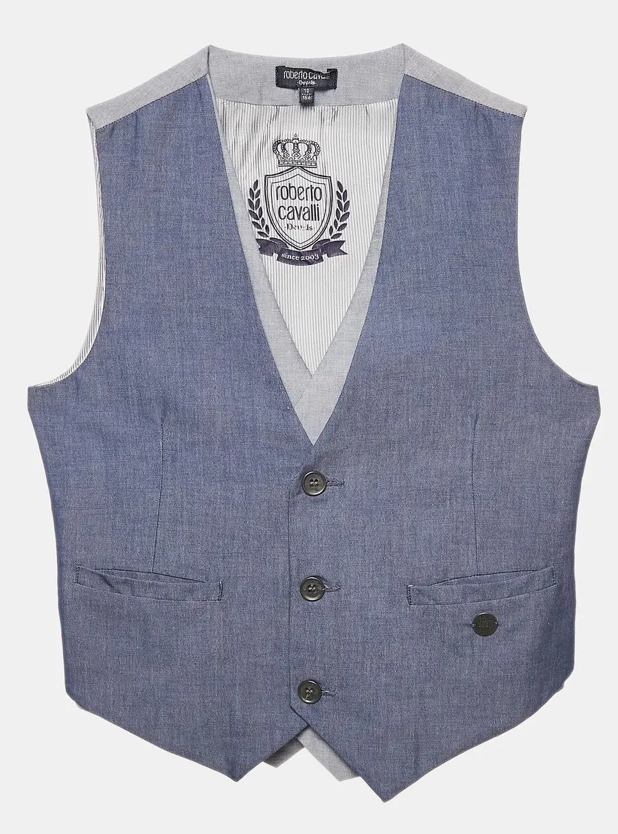 Roberto Cavalli Devils Blue Lollypop Waistcoat 10 Yrs