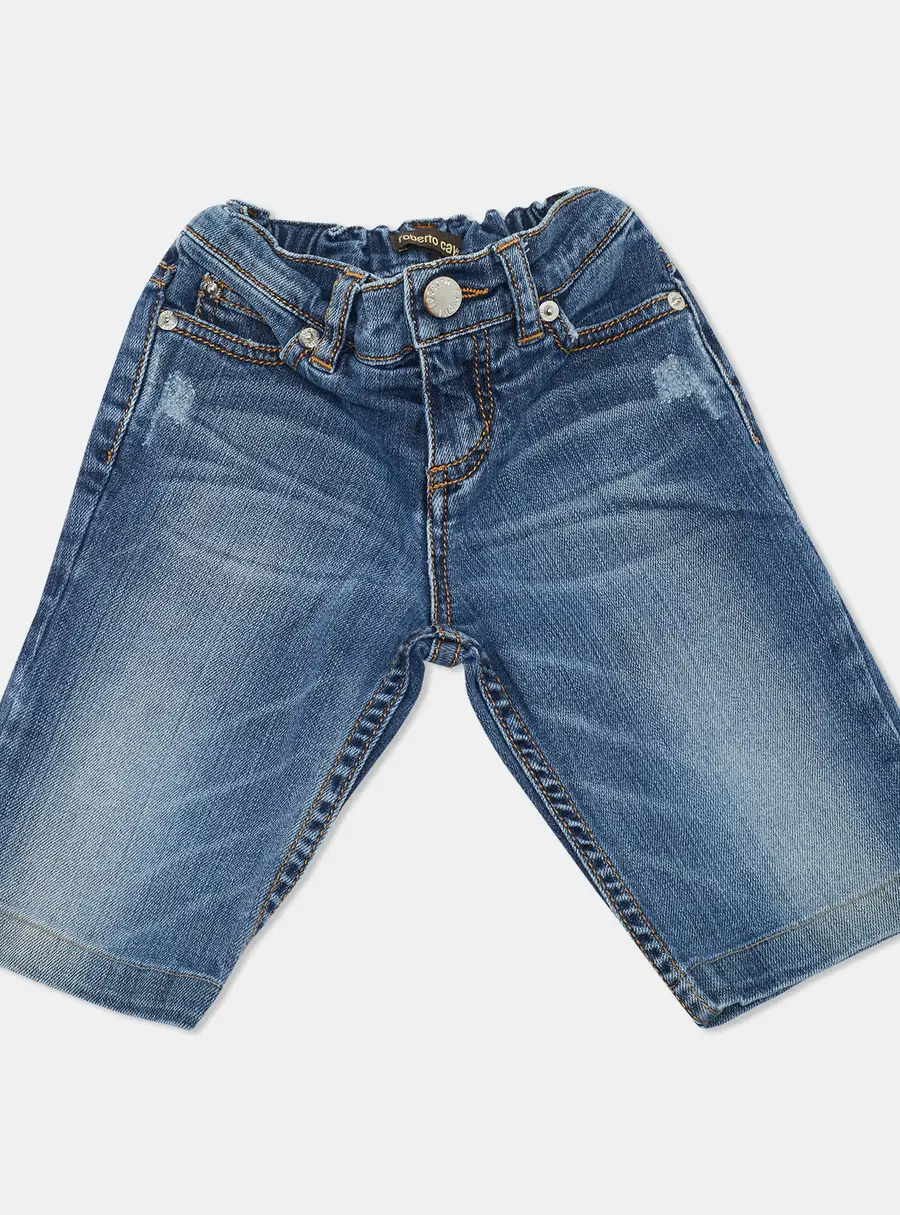 Roberto Cavalli kids Blue Faded Denim Jeans 2 Yrs