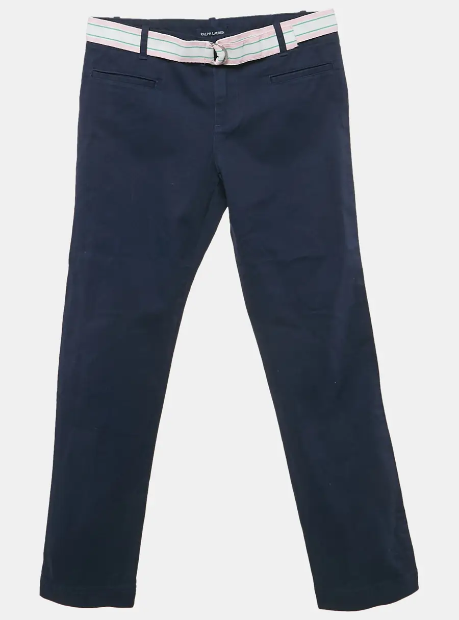 Ralph Lauren Kids Navy Blue Gabardine Trousers 12-14 Yrs