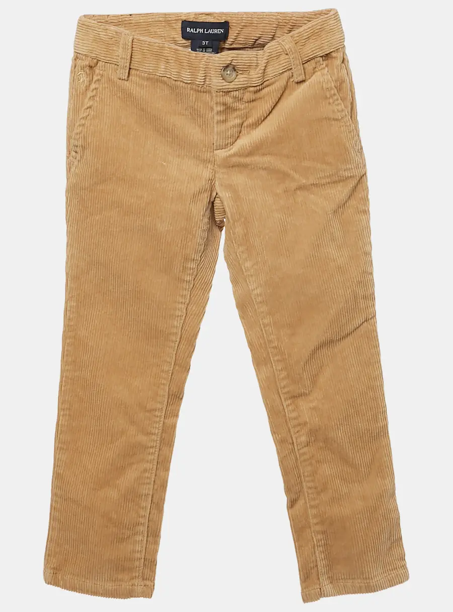 Ralph Lauren Khaki Brown Corduroy Skinny Pants 3 Yrs