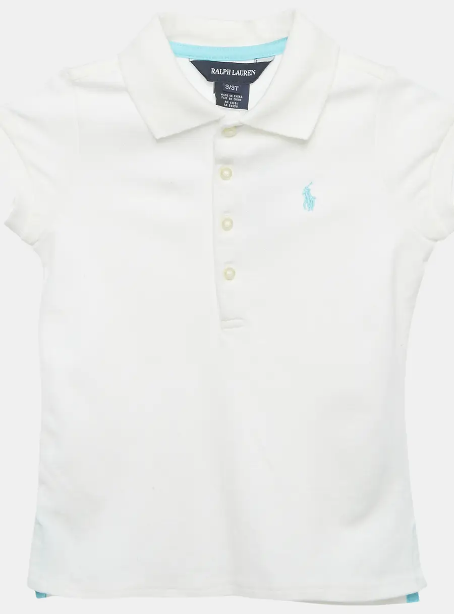 Ralph Lauren Kids White Cotton Polo T-Shirt 3Yrs