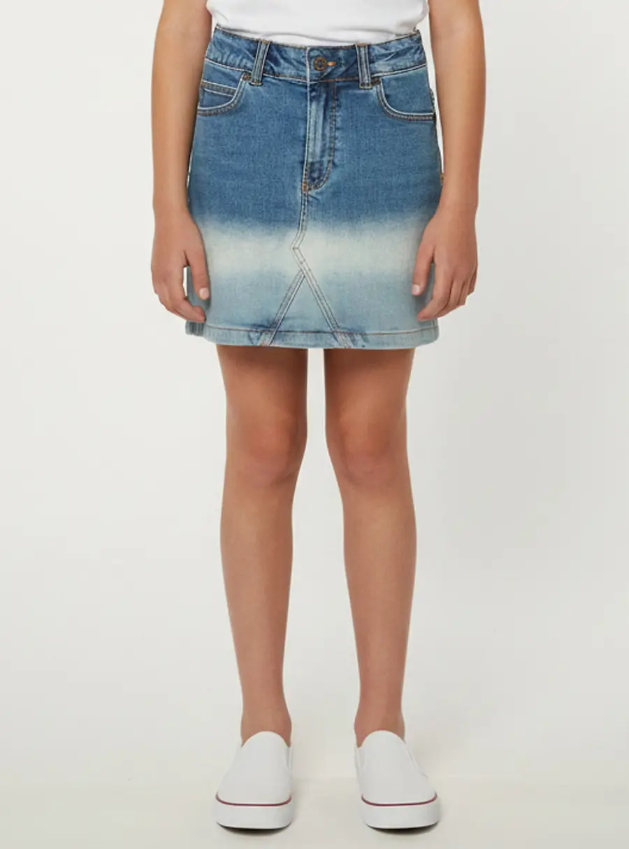 Zadig & Voltaire Kids Blue Ombré Denim Mini Skirt 10-12 Yrs
