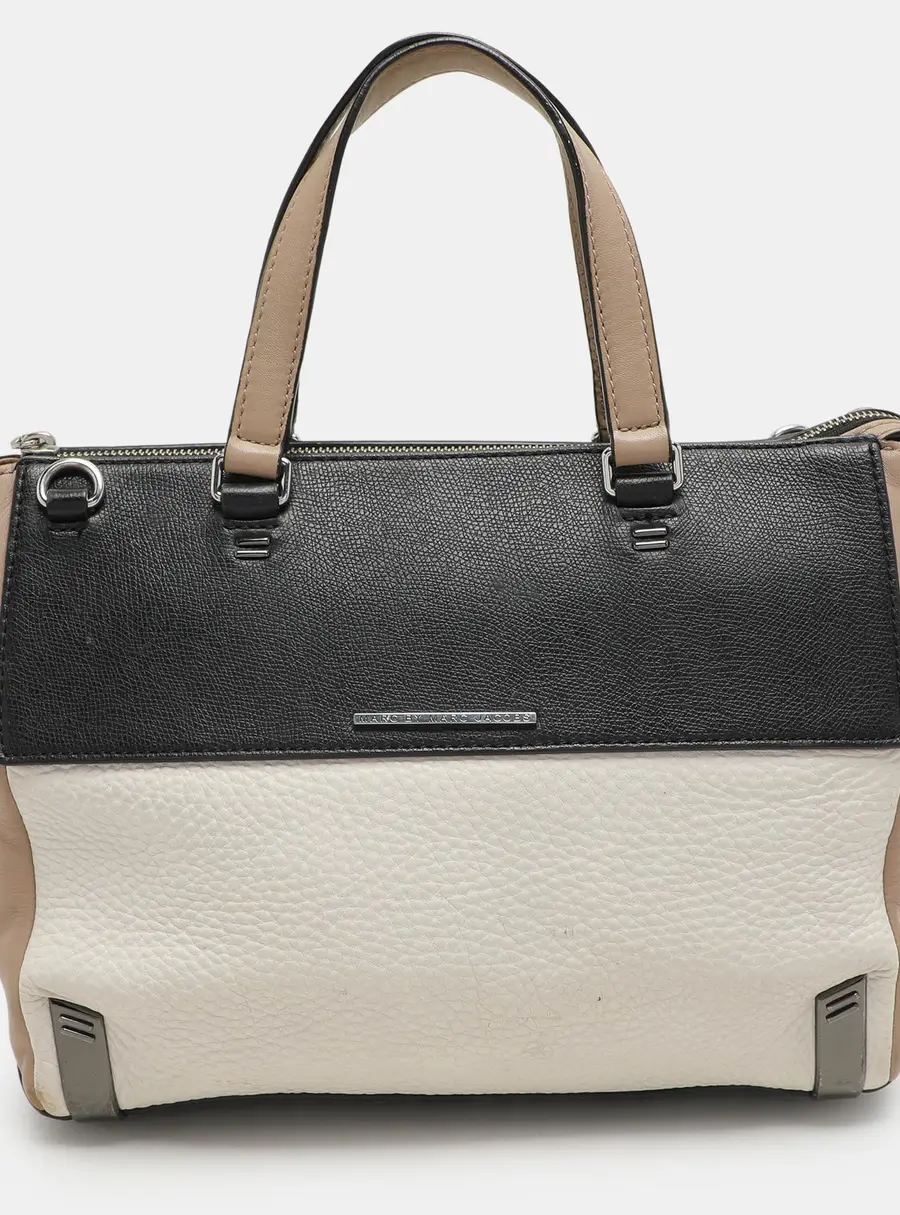 Marc by Marc Jacobs Sheltered Island Black/White Leather Satchel