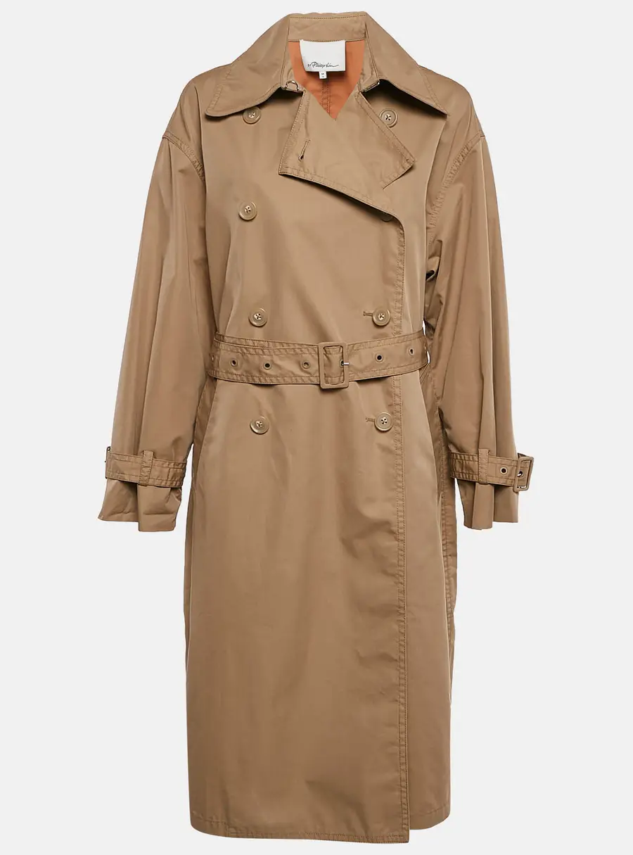 3.1 Phillip Lim Beige Gabardine Double Breasted Trench Coat M