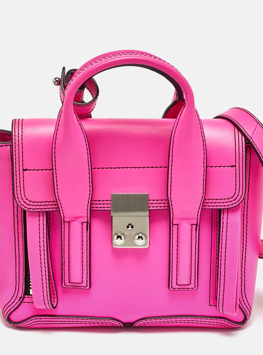 3.1 Phillip Lim Pashli Mini Neon Pink Leather Satchel