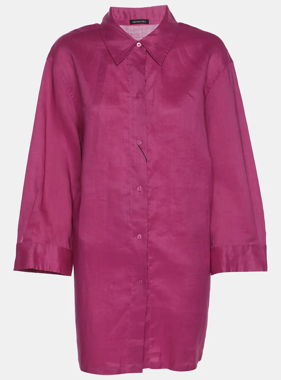 Elena Miro Pink Knit Fabric 3/4 Sleeve Shirt XL