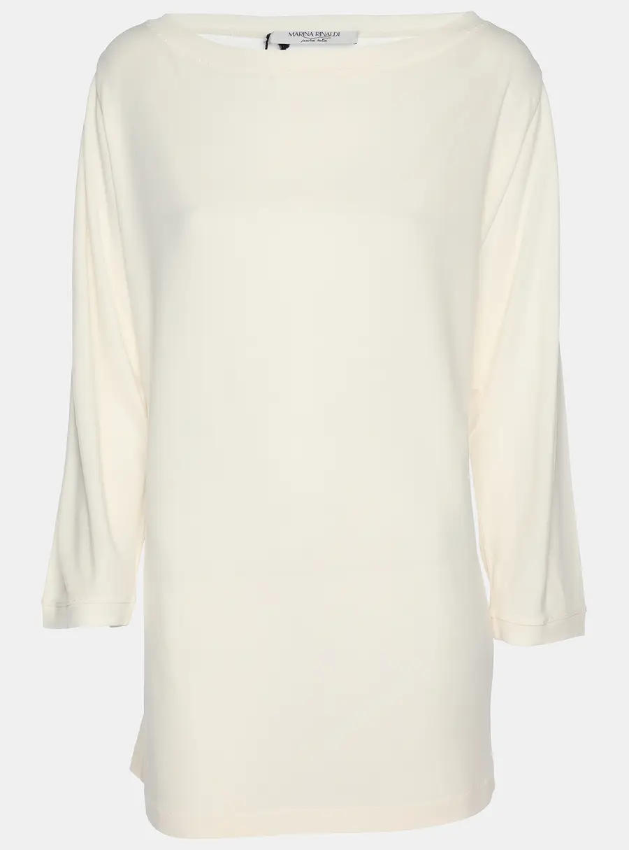 Marina Rinaldi Cream Crepe Sweater L