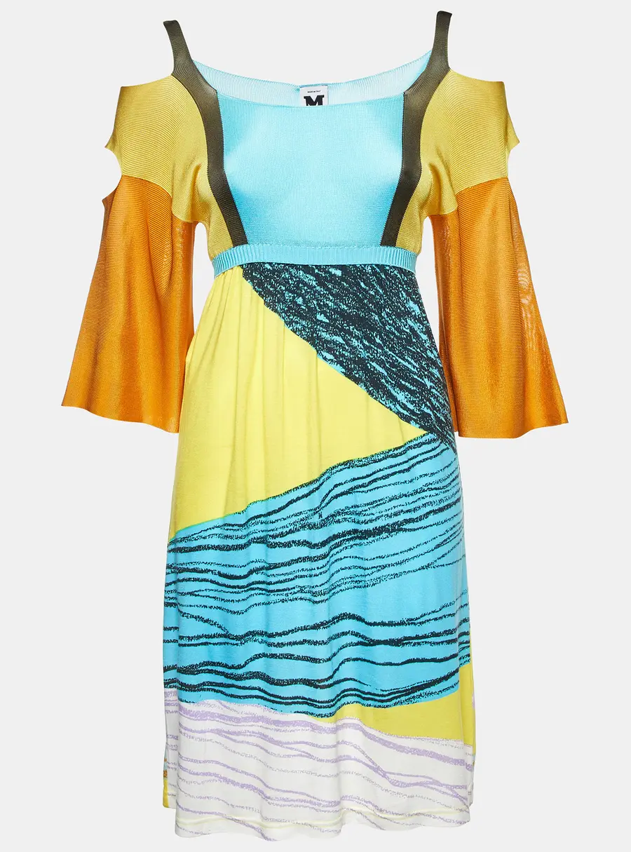 M Missoni Multicolor Printed  Jersey Short Dress M