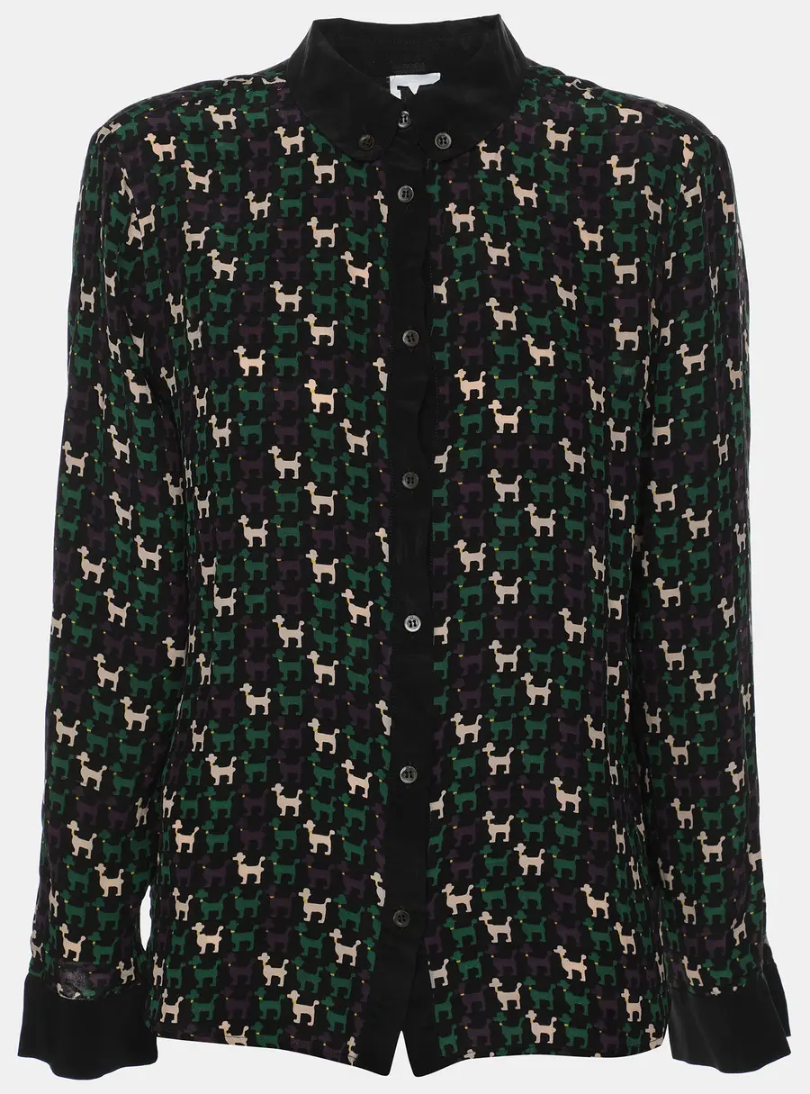 M Missoni Multicolor Silk Long Sleeve Shirt M