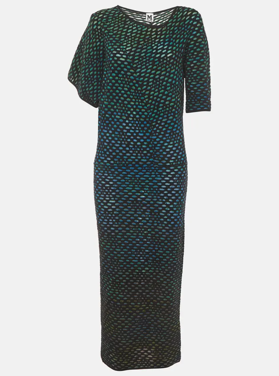 M Missoni Multicolour Dobby Knit Maxi Dress S
