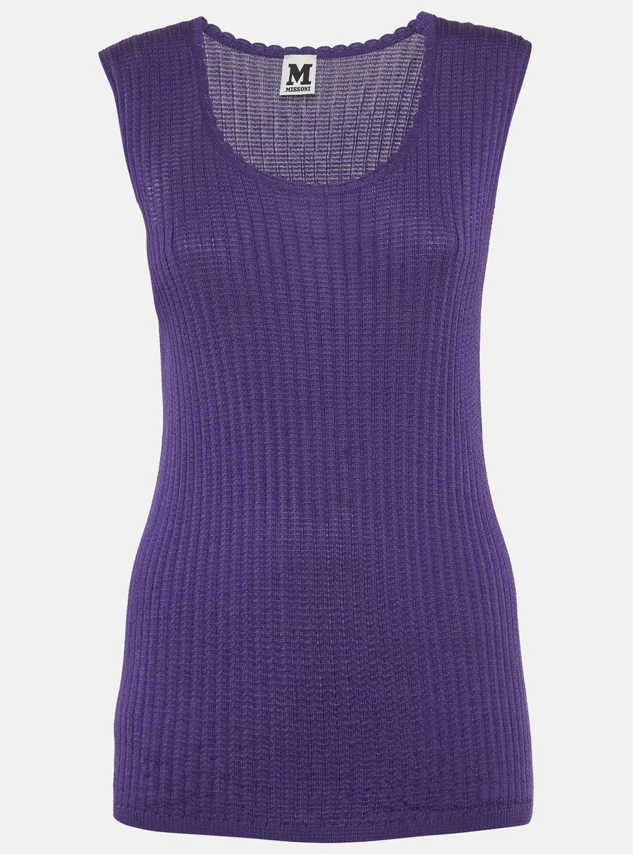 M Missoni Purple Knit Tank Top L