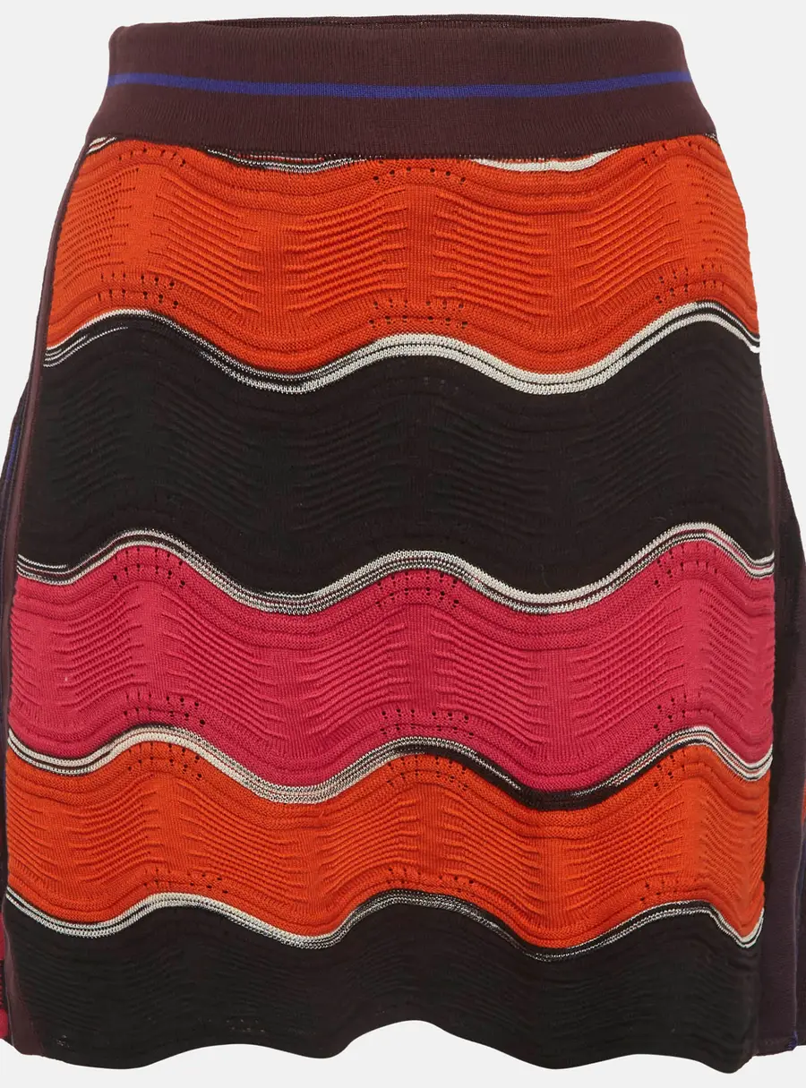 M Missoni Multicolour Knitted Mini Skirt M