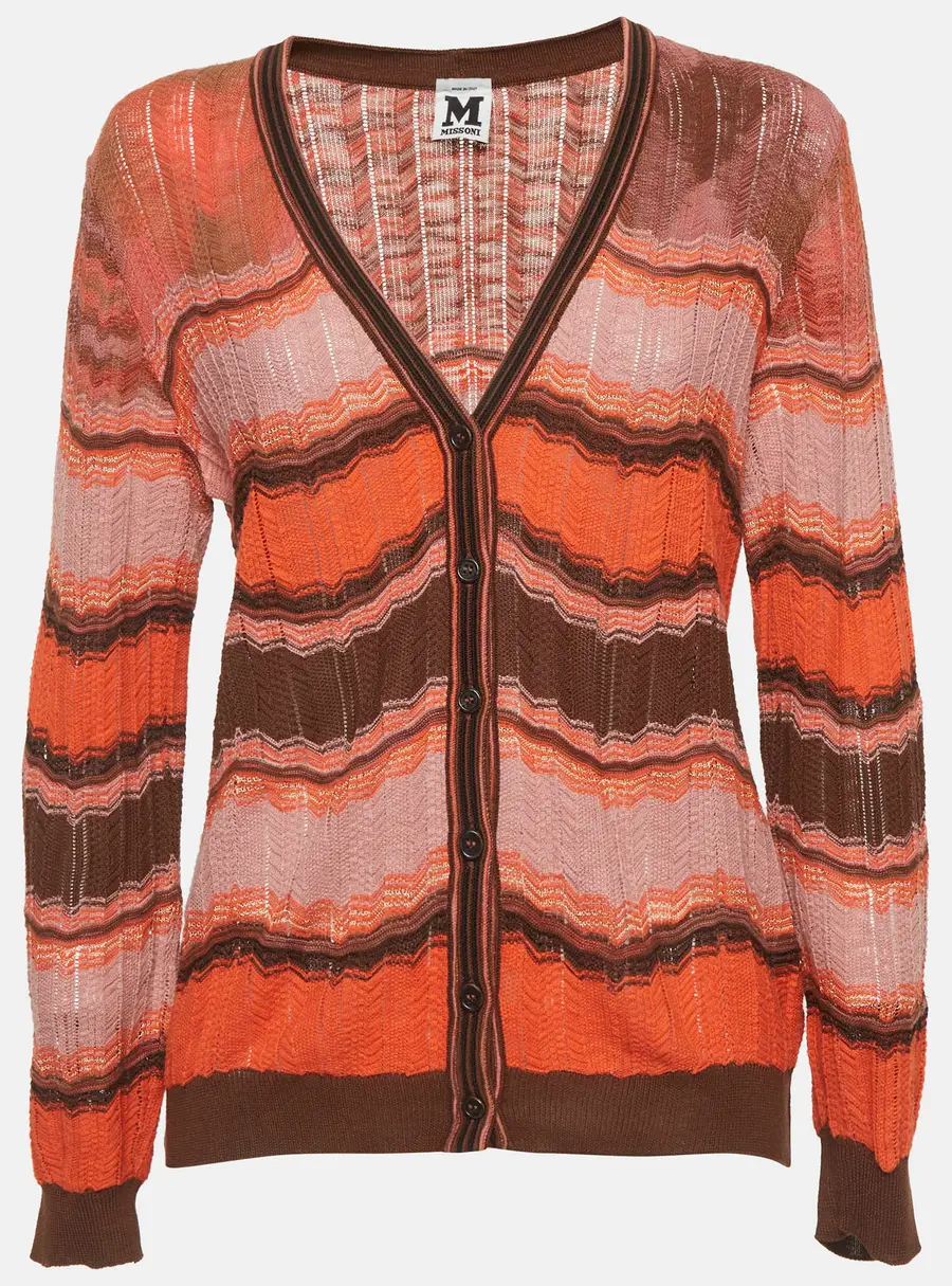 M Missoni Multicolour Knitted Cardigan M