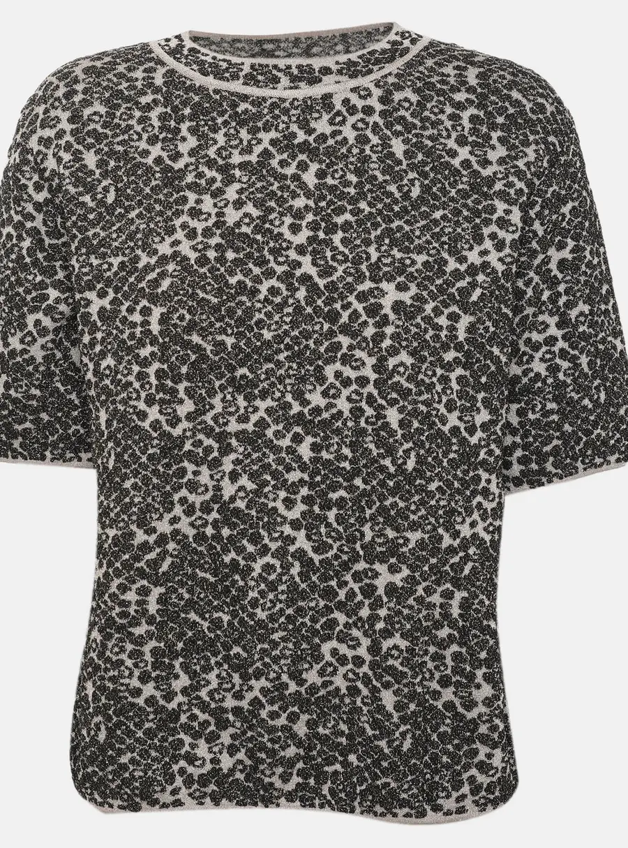 M Missoni Black/Metallic Jacquard Top M