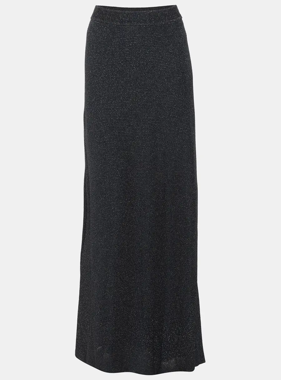 M Missoni Blue Shimmer Lurex Knit Maxi Skirt L