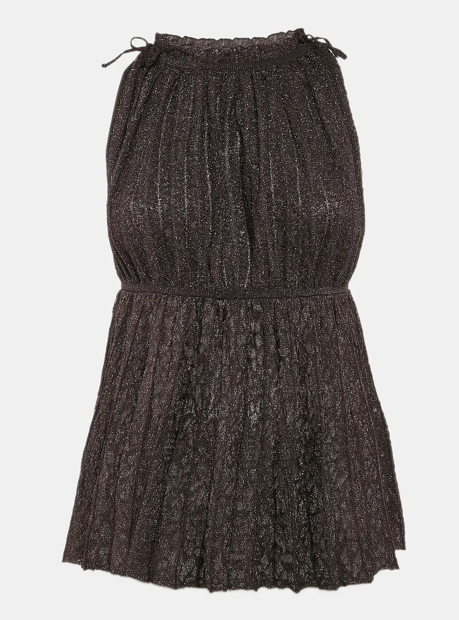 M Missoni Metallic Patterned Lurex Knit Sleeveless Top L
