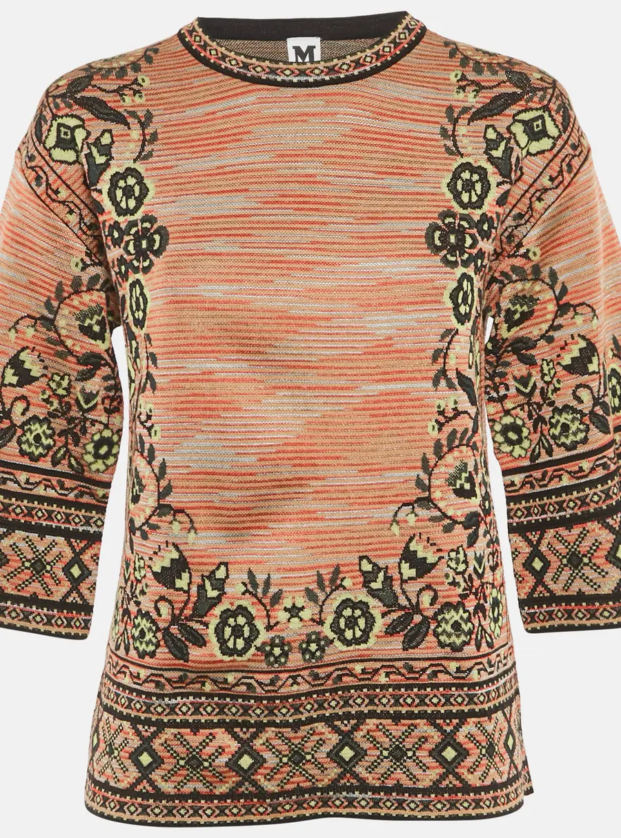M Missoni Multicolor Patterned Knit Top M