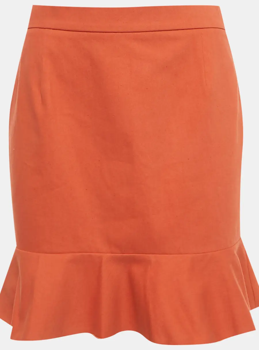 M Missoni Brown Cotton Ruffled Mini Skirt XS