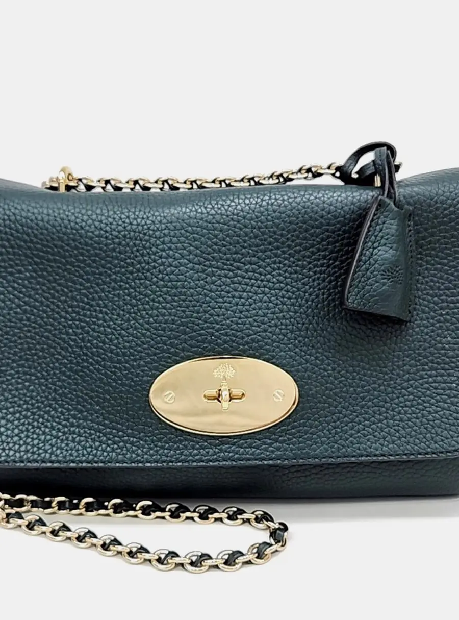Mulberry Green Leather Lily Bag Medium