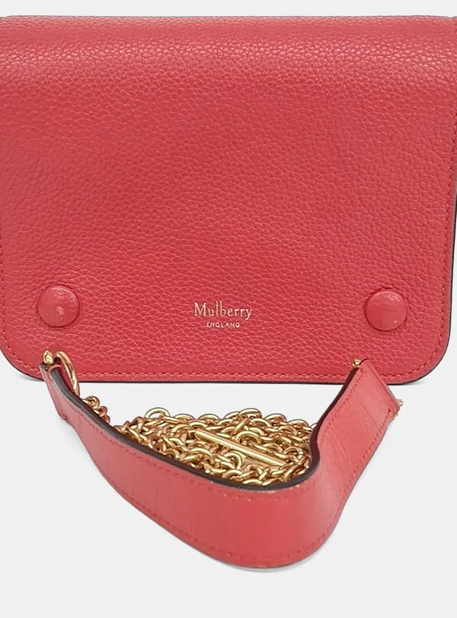 Mulberry Clifton Small Red Grained Leather Crossbody Bag