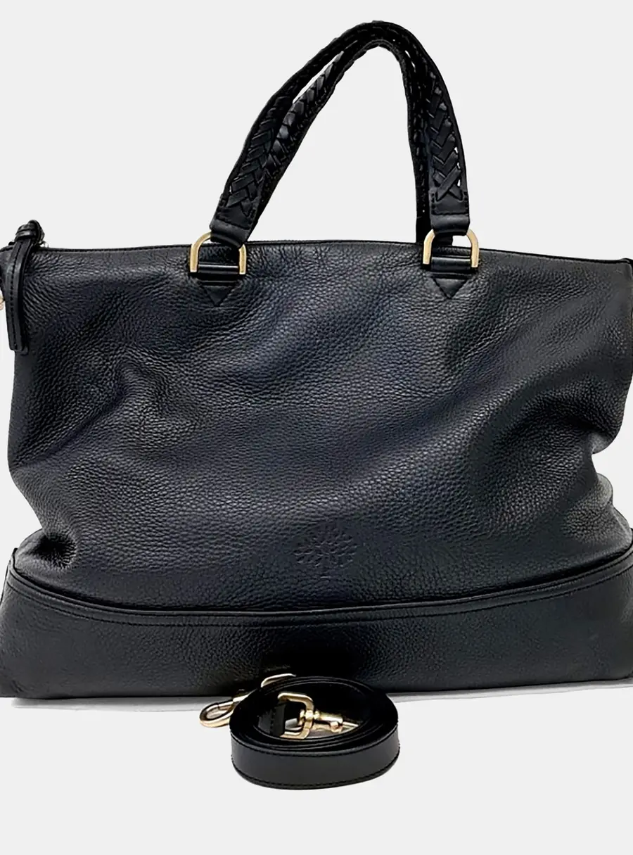 Mulberry Black Epi Leather tote and shoulder bag