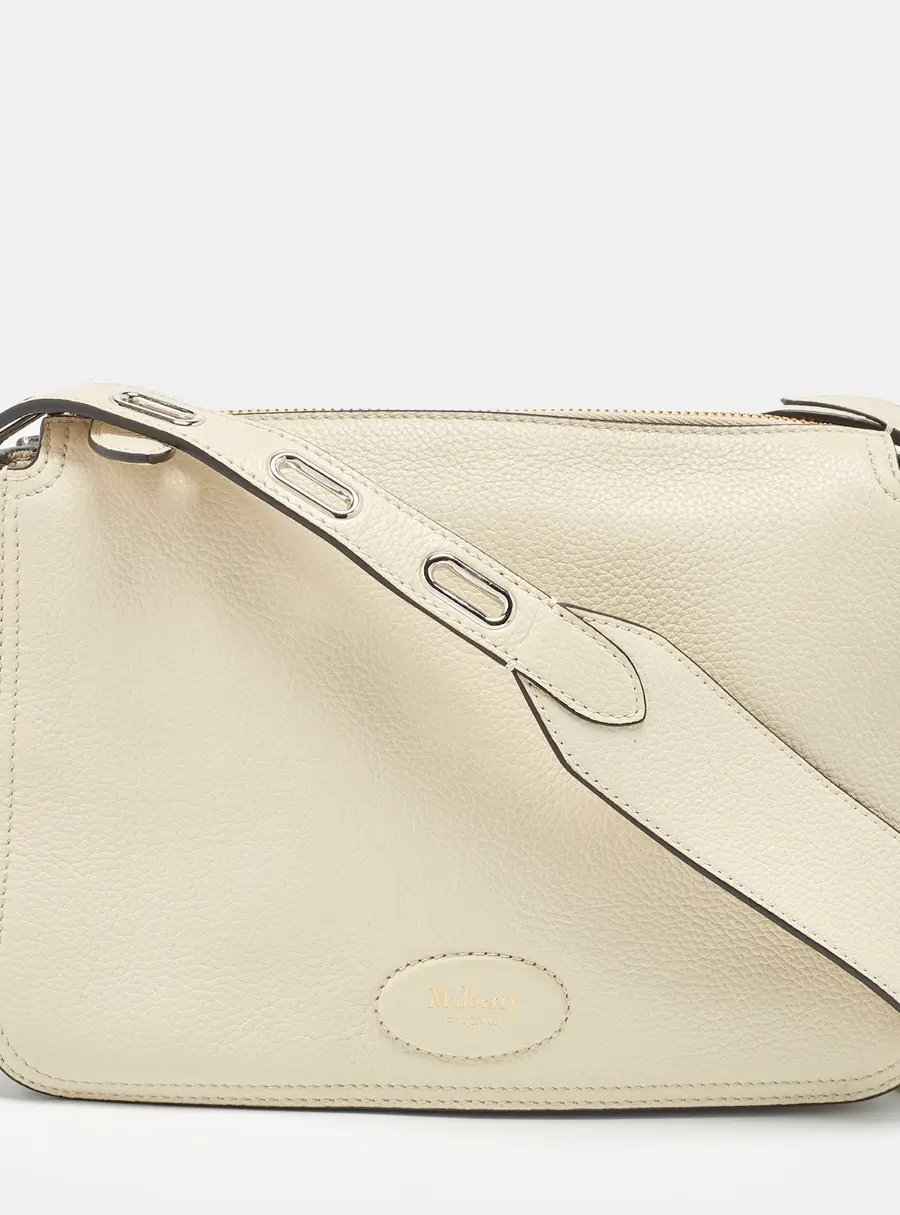 Mulberry Billie Small Ivory Leather Crossbody Bag