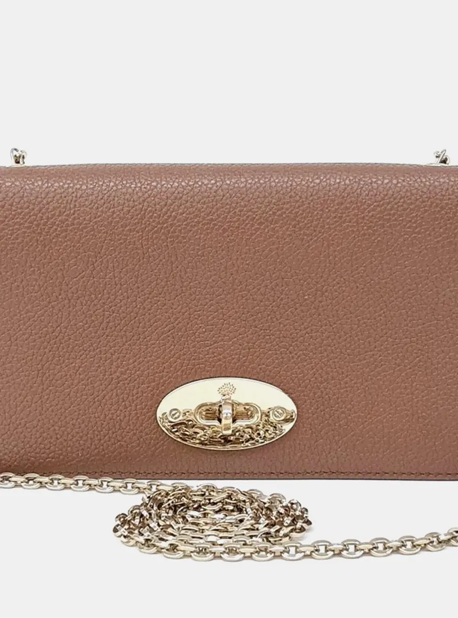 Mulberry Bayswater Clutch Rose Water Grained Leather Shoulder Bag