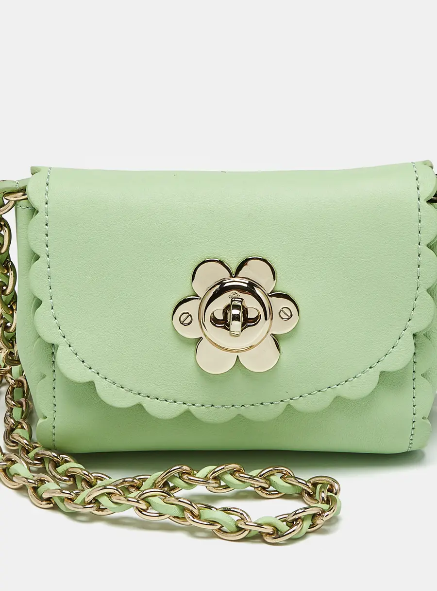 Mulberry Cecily Flower Mini Green Crossbody Bag