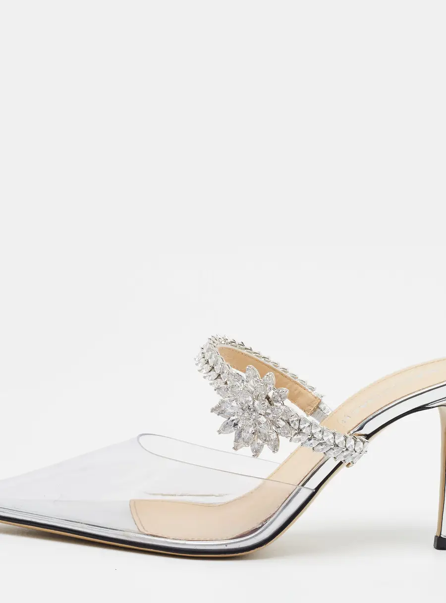 Mach & Mach Transparent Lotus Sandals Size 38