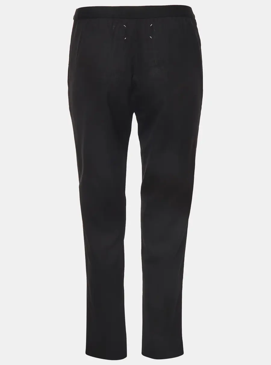Maison Martin Margiela Black Wool Straight Fit Pants M