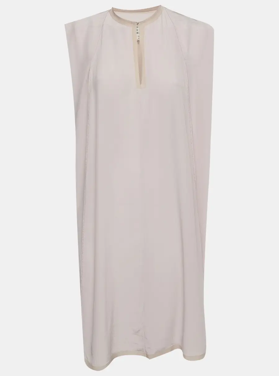 Maison Martin Margiela Purple Silk Crepe Tunic Mini Shift Dress S