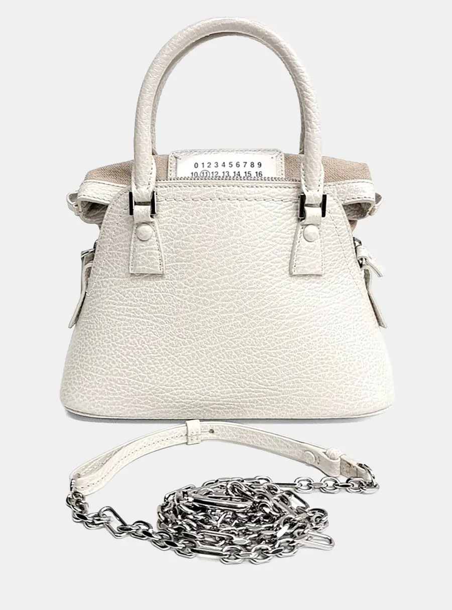 Maison Martin Margiela Beige Leather Micro 5AC Bag