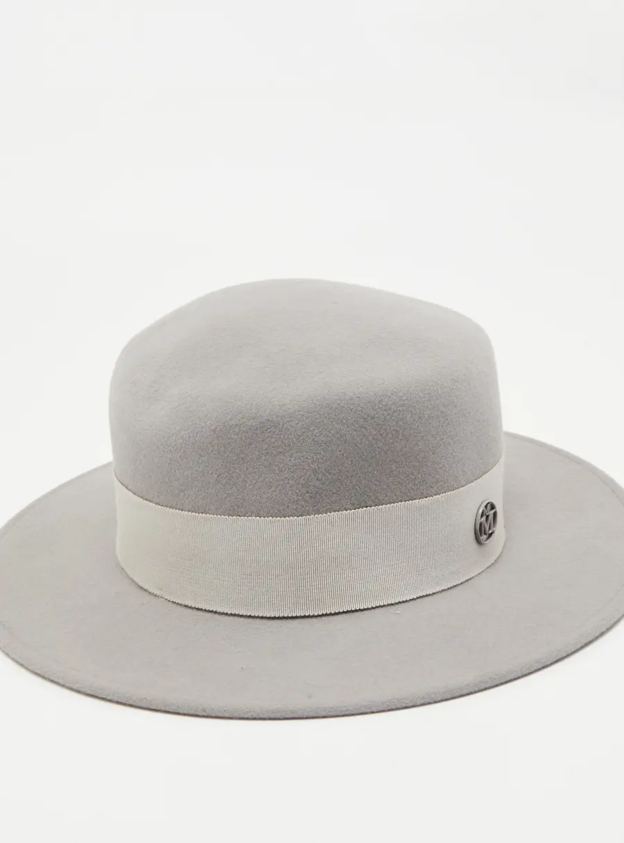 Maison Michel Paris Pearl Grey Felt Kiki Hat M