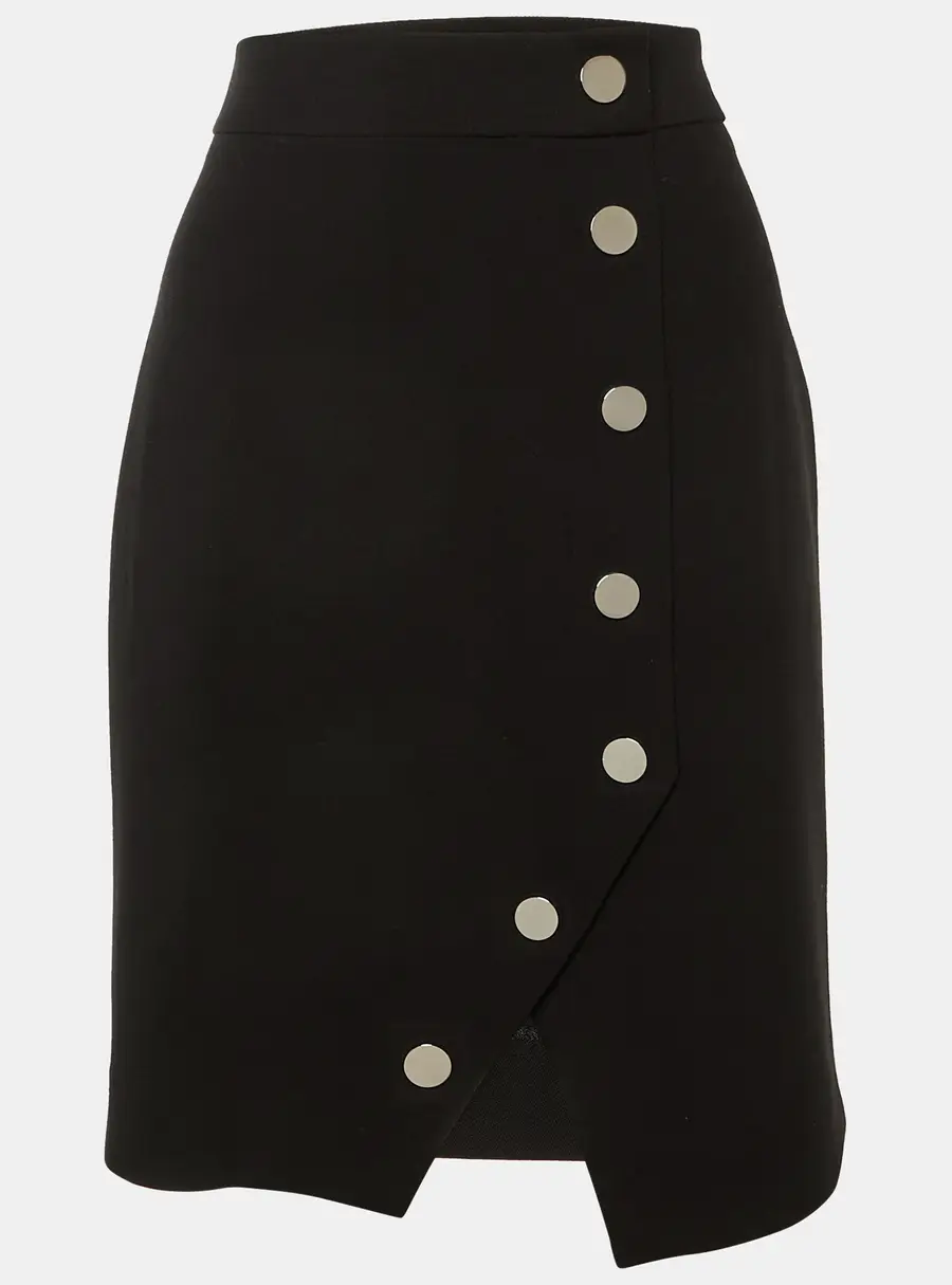 Maje Black Crepe Jipa Pencil Skirt M