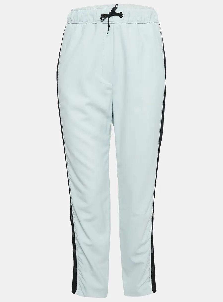 Maje Blue Striped Wool Blend Trousers S