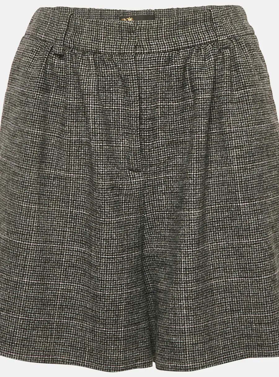 Maje Black Houndstooth Skorts L
