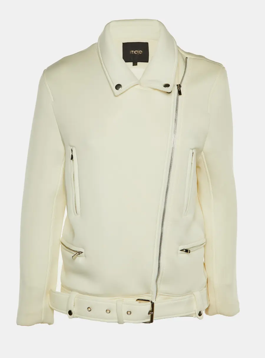 Maje Ivory Cady Biker Jacket M