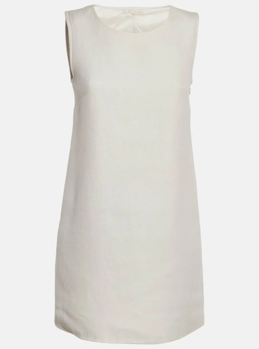 Maje White Metallic Cotton Ryder Shift Mini Dress M
