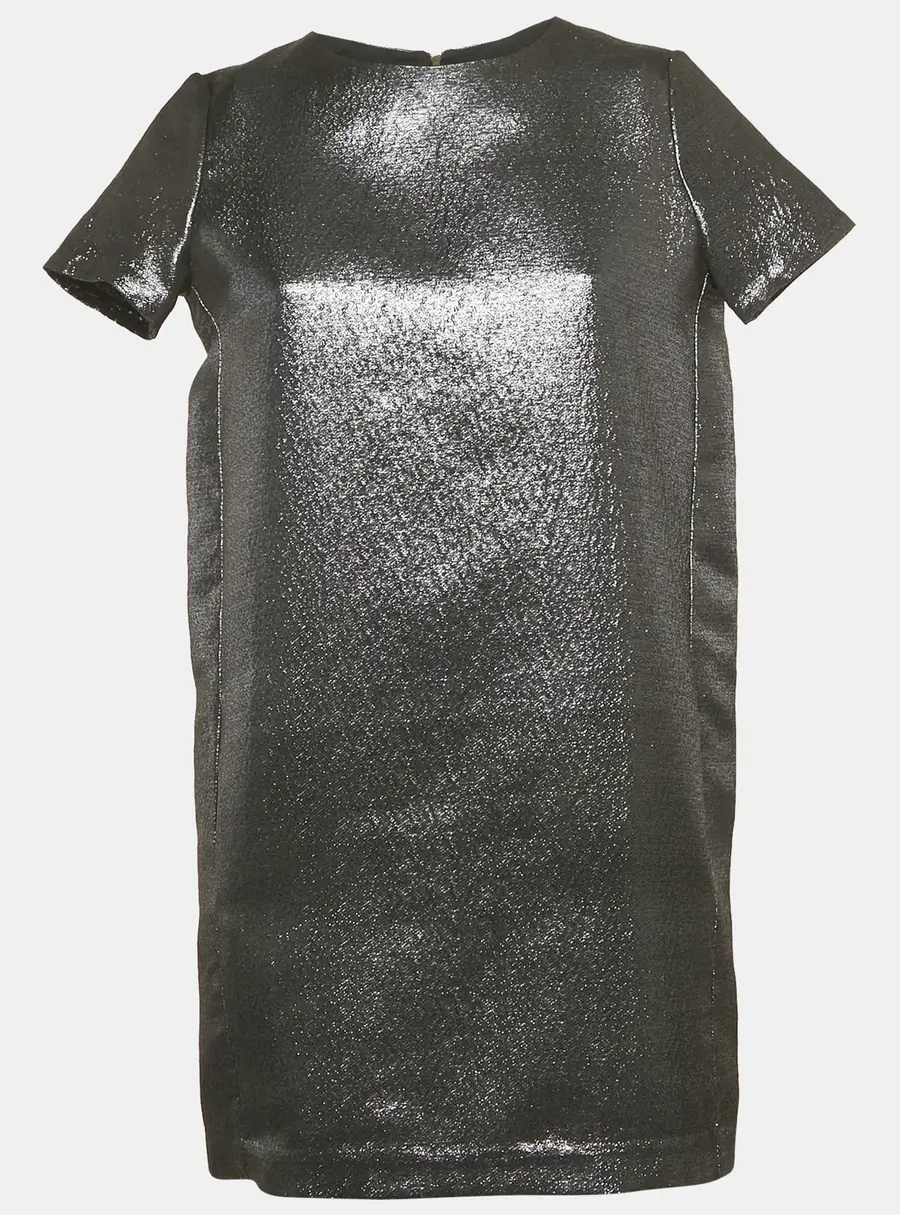 Maje Black Lurex Mini Shift Dress S