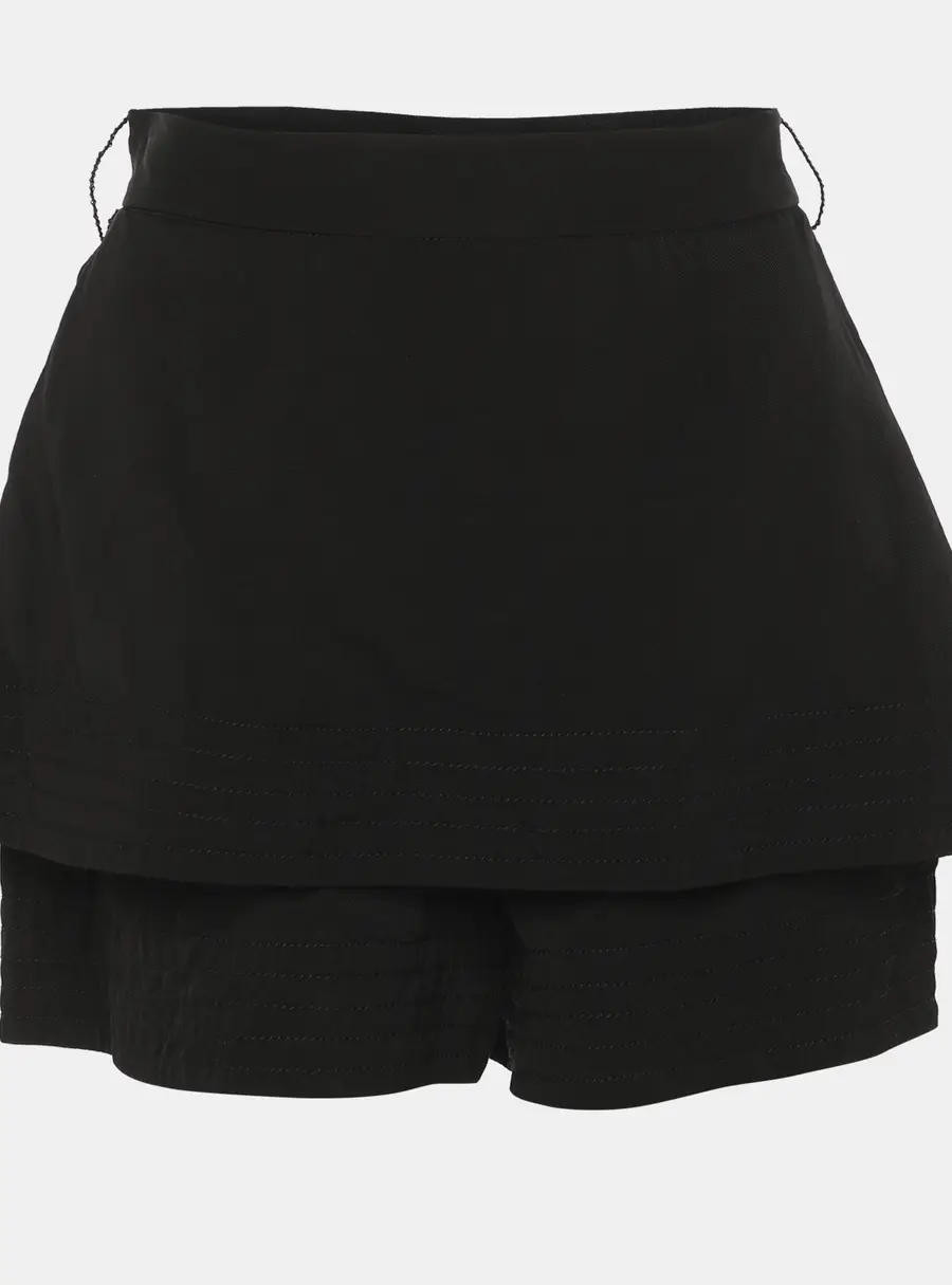 Maje Black Viscose Mini Skirt S