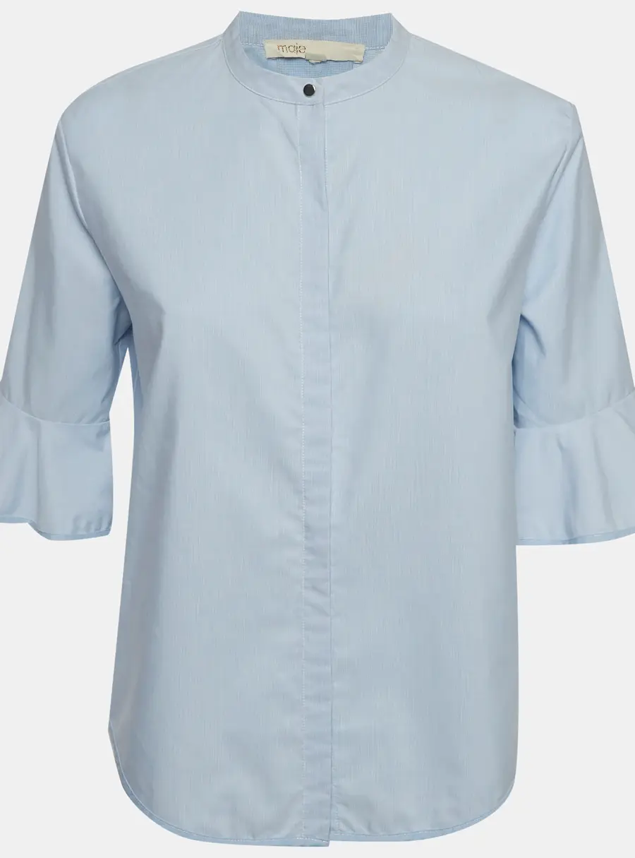 Maje Blue Striped Cotton Button Front Shirt S