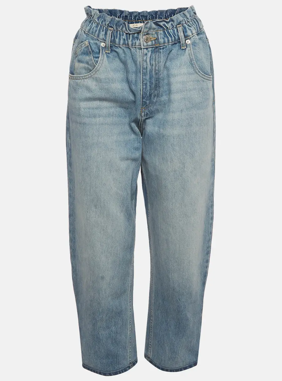 Maje Blue Faded Denim Elasticated Jeans L