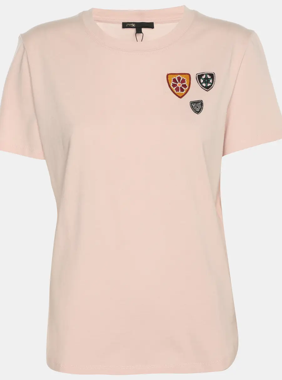 Maje Pink Jersey Top S