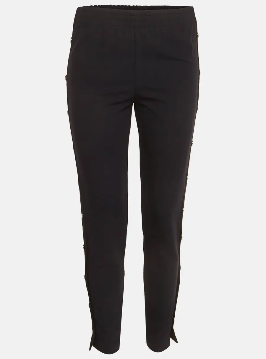 Maje Navy Blue Jersey Side Open Trousers S