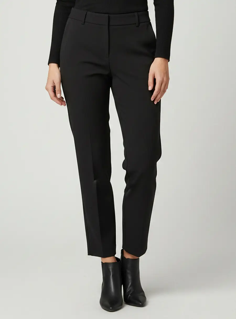 Maje Black Wool Blend Wide Leg Trousers S
