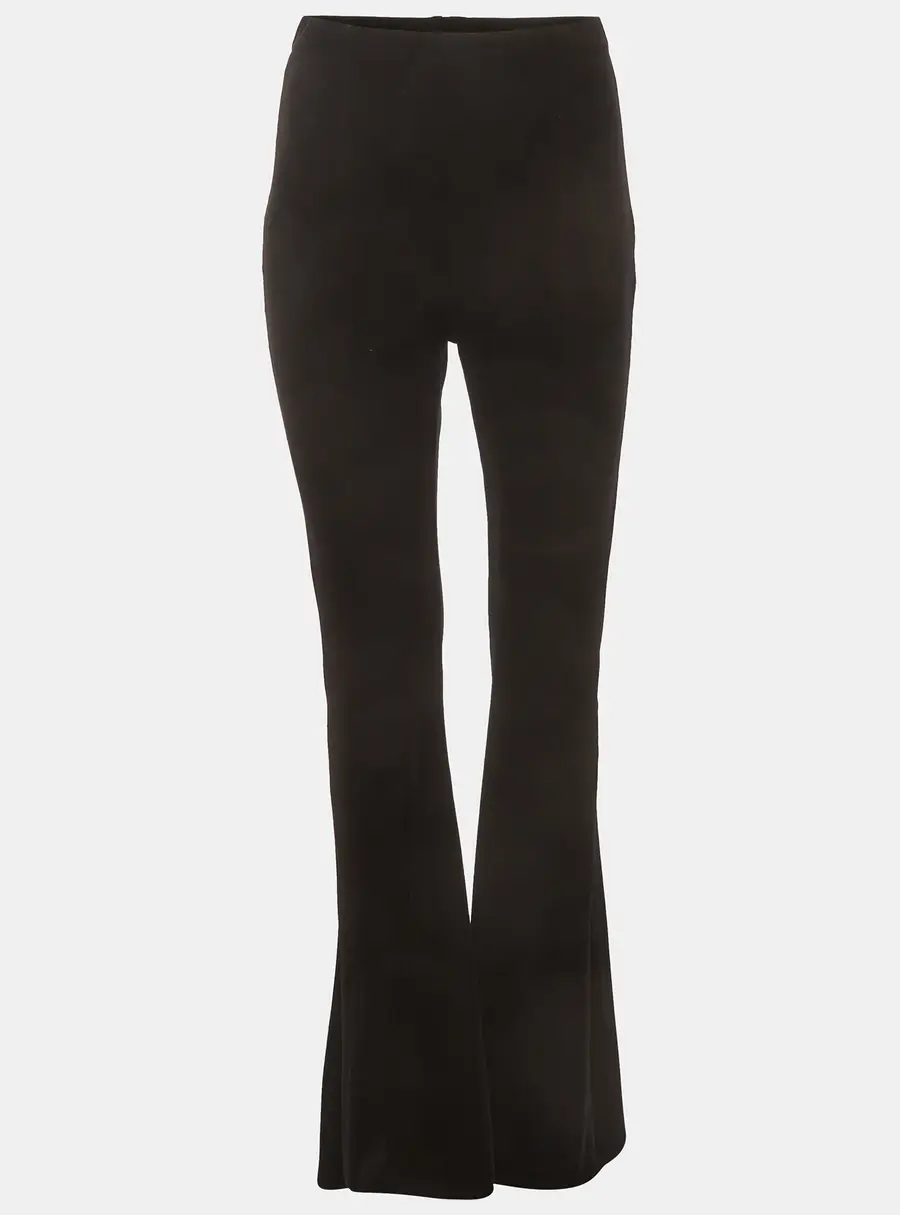 Maje Black Velvet Wide Leg Pants L