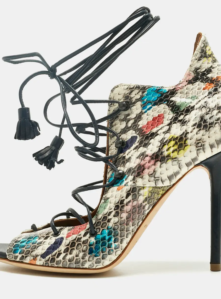 Malone Souliers Multicolor Python Leather Montana Booties Size 37