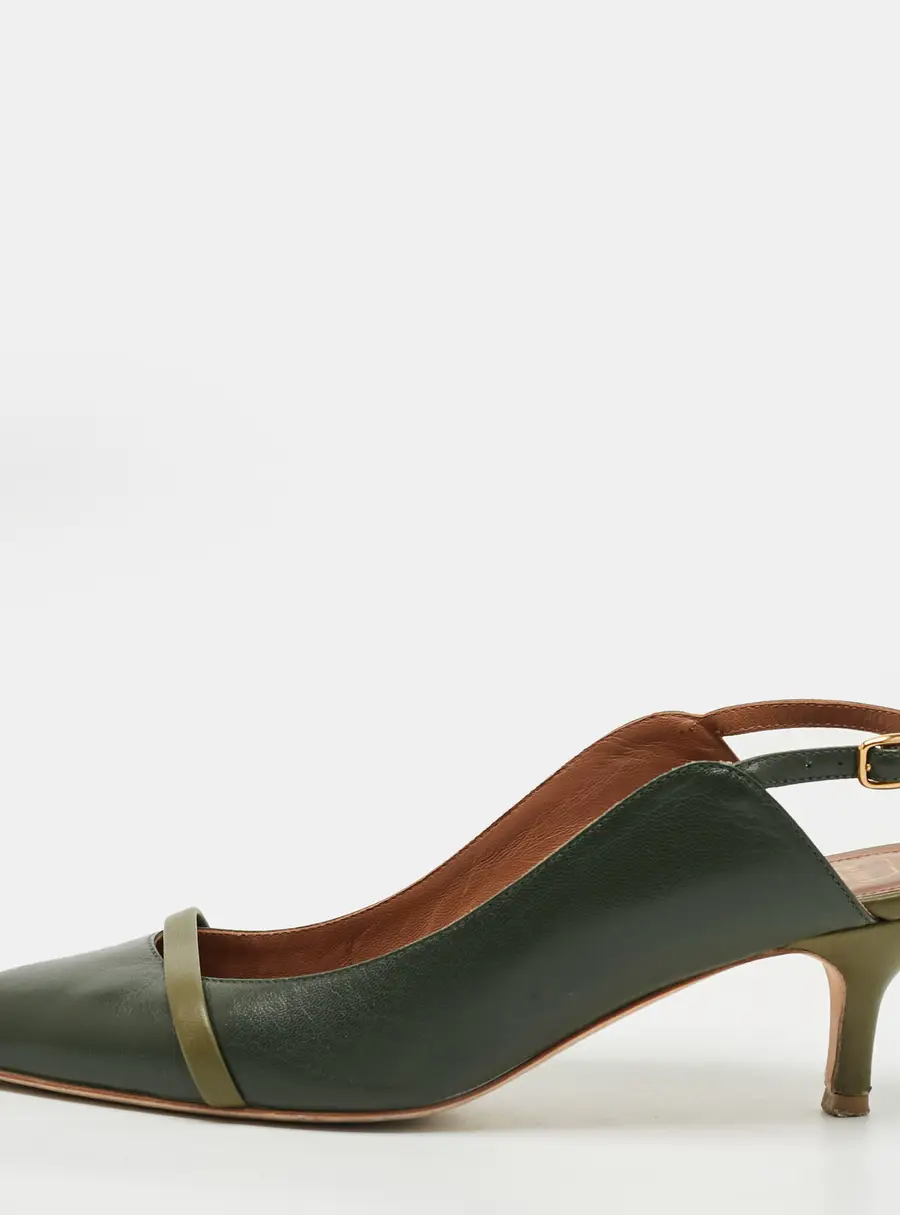Malone Souliers Marion Size 39 Two Tone Leather Slingback Pumps